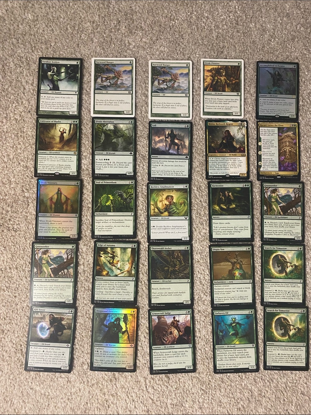 Magic Cards Lot - 25 Elf Themed Cards